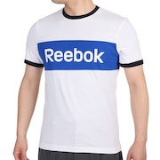 リーボック（REEBOK）（メンズ）Tシャツ メンズ 半袖 トレーニング エッセンシャルズ リニア ロゴ GLT76-FJ4687 ホワイト