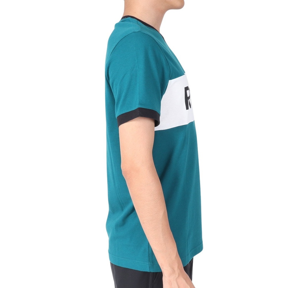 リーボック（REEBOK）（メンズ）Tシャツ メンズ 半袖 トレーニング エッセンシャルズ リニア ロゴ GLT76-FK6123 グリーン