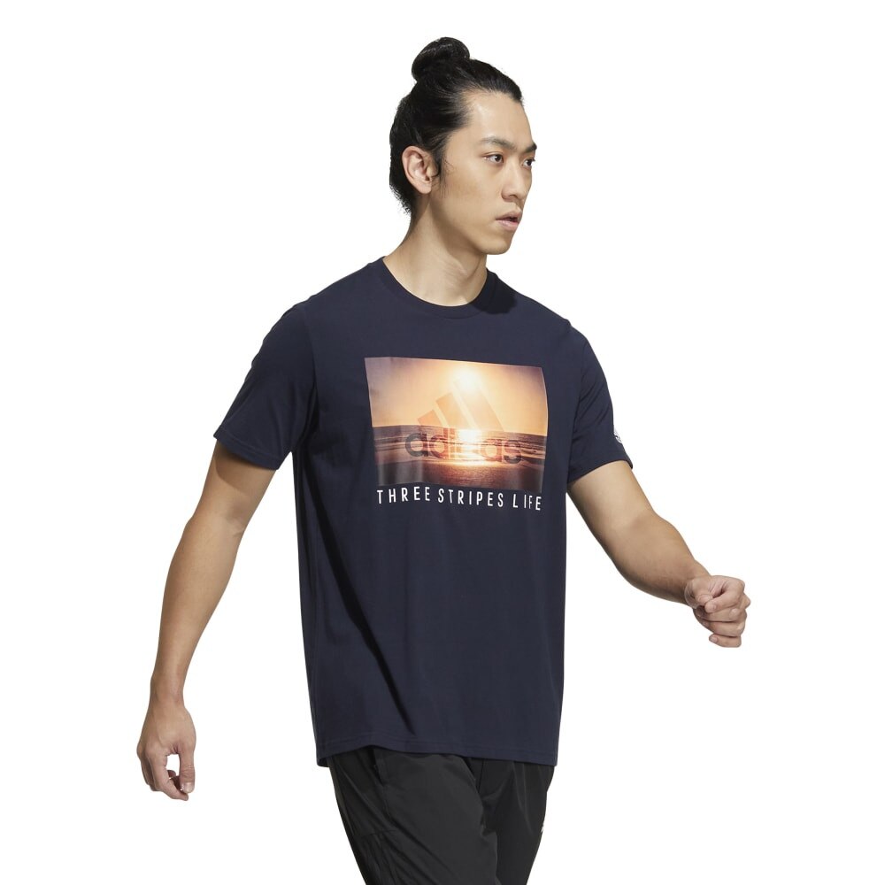 アディダス（メンズ）Tシャツ メンズ 半袖 オーシャンフォト E4721-HN0403