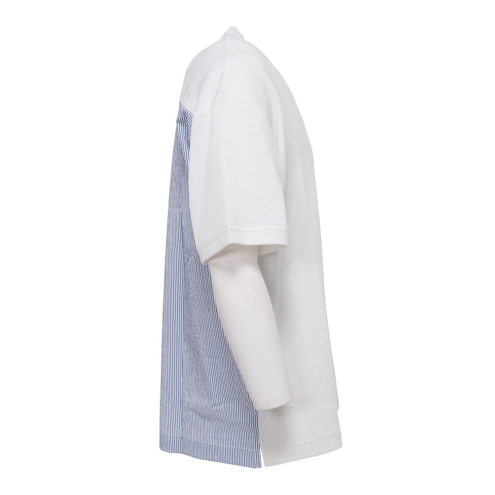 ウィッテム（HUITIEME）（メンズ）半袖Tシャツ メンズ ハイブリット バック ストライプ 191-26442-005