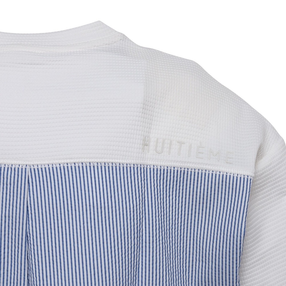 ウィッテム（HUITIEME）（メンズ）半袖Tシャツ メンズ ハイブリット バック ストライプ 191-26442-005