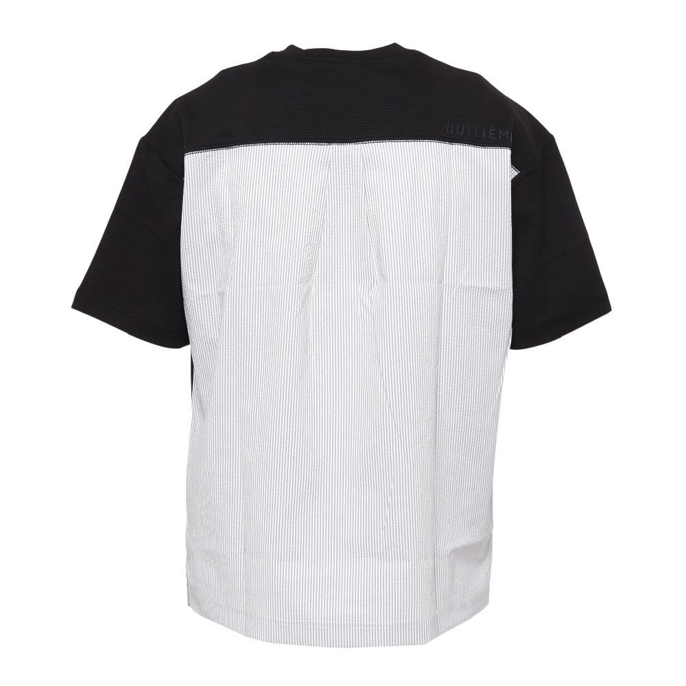 ウィッテム（HUITIEME）（メンズ）半袖Tシャツ メンズ ハイブリット バック ストライプ 191-26442-019