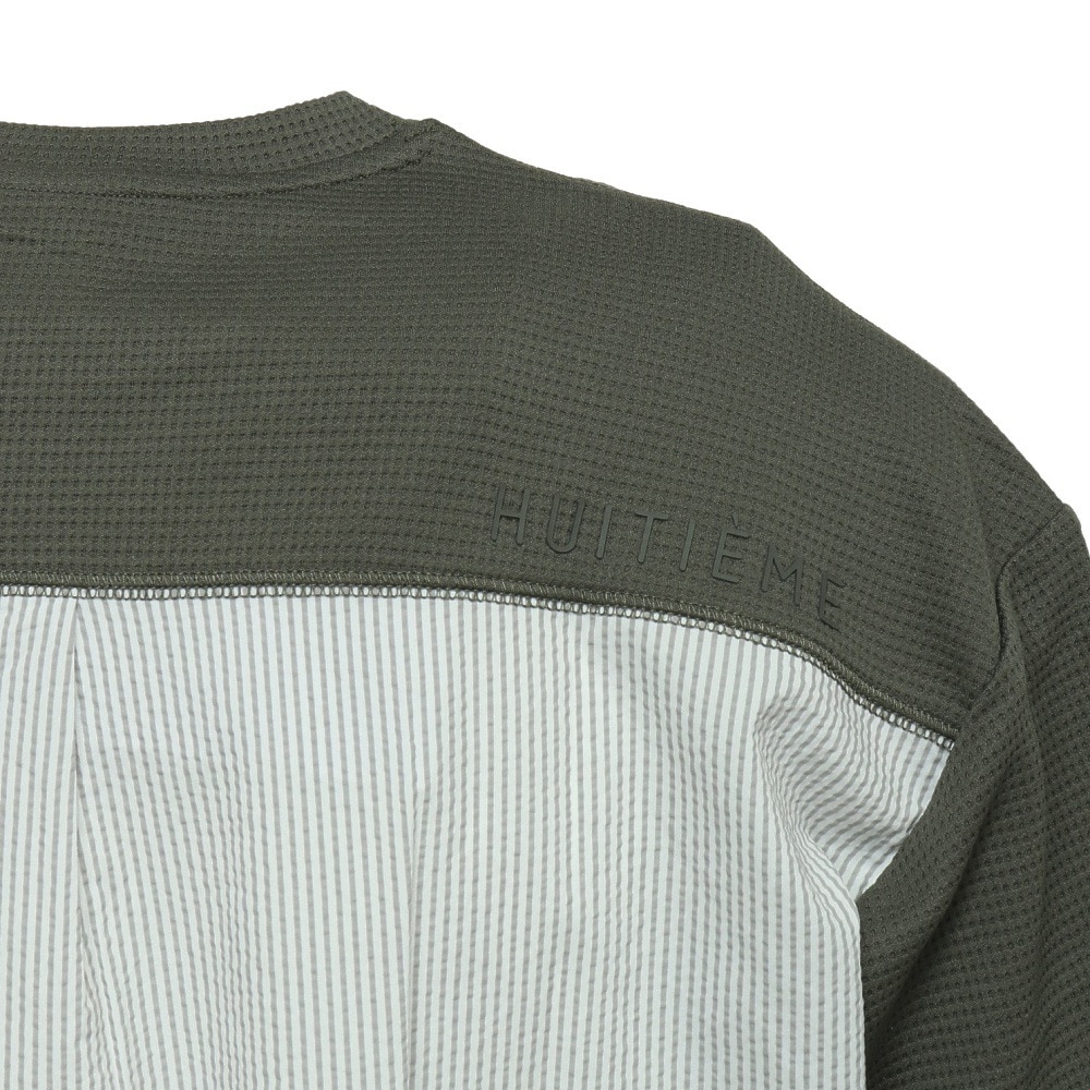 ウィッテム（HUITIEME）（メンズ）半袖Tシャツ メンズ ハイブリット バック ストライプ 191-26442-028
