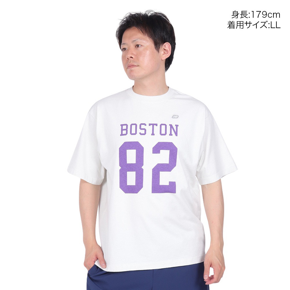 ニューバランス（new balance）（メンズ）Tシャツ メンズ 半袖 900 ボストン82 ロゴプリント AMT25066AWR