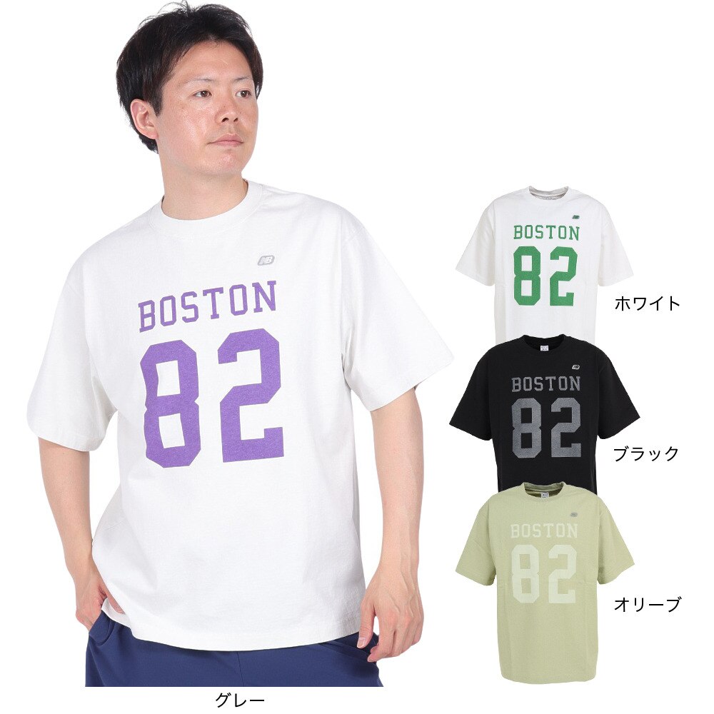 ニューバランス（new balance）（メンズ）Tシャツ メンズ 半袖 900 ボストン82 ロゴプリント AMT25066LTO