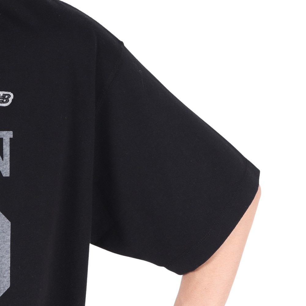 ニューバランス（new balance）（メンズ）半袖Tシャツ メンズ 黒 900 ボストン82 ロゴプリント AMT25066BK