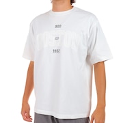 ニューバランス（new balance）（メンズ）半袖Tシャツ メンズ 白 900 ボストンロゴ AMT25070WT
