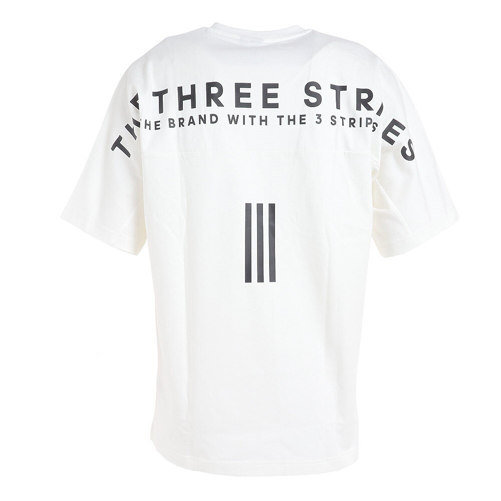 アディダス（adidas）（メンズ、レディース）半袖Tシャツ メンズ 白 ワーディング ルーズフィット BXF29-IA9449  スポーツ用品はスーパースポーツゼビオ