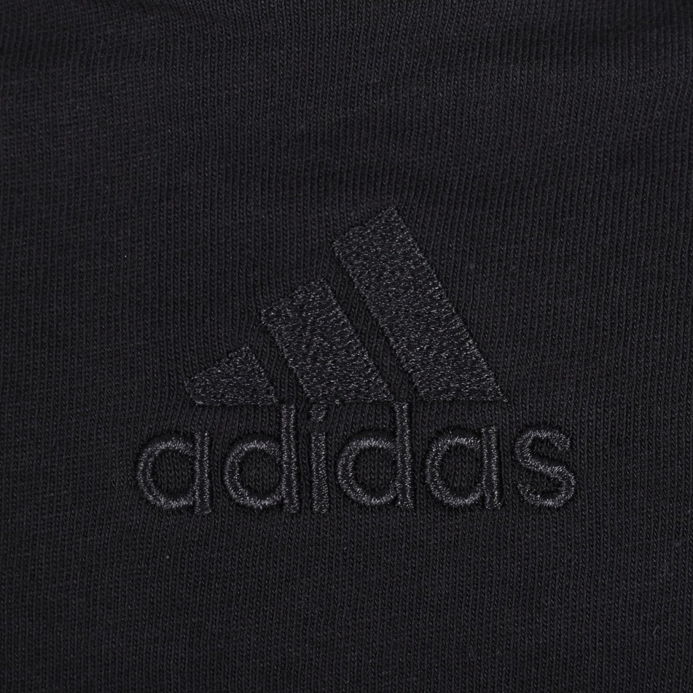 アディダス（メンズ）半袖Tシャツ メンズ  黒 エッセンシャルズ リニア刺しゅうロゴECQ98-IC9274