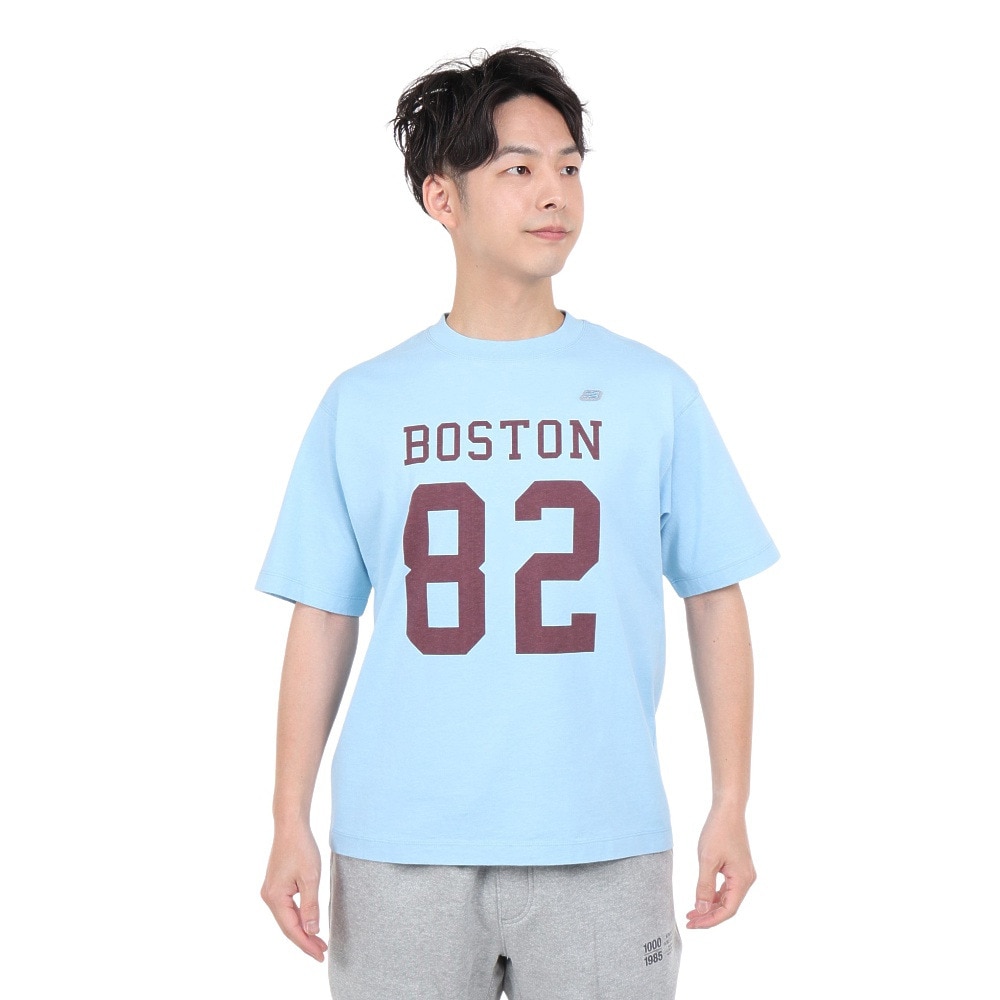 ニューバランス（new balance）（メンズ）半袖Tシャツ メンズ 900 ボストン82 ロゴプリントTシャツ AMT35148BLZ