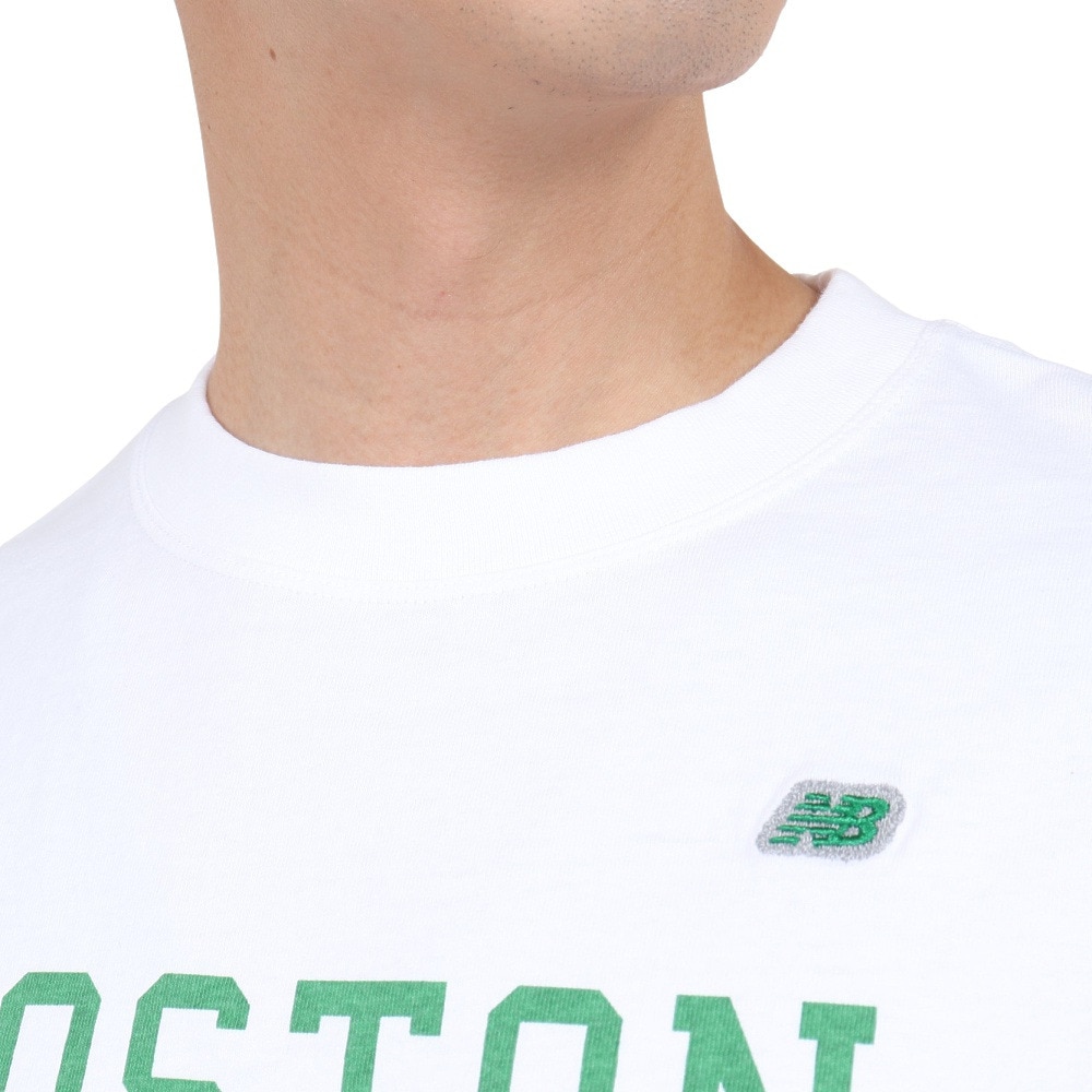 ニューバランス（new balance）（メンズ）半袖Tシャツ メンズ 900 ボストン82 ロゴプリントTシャツ AMT35148WT
