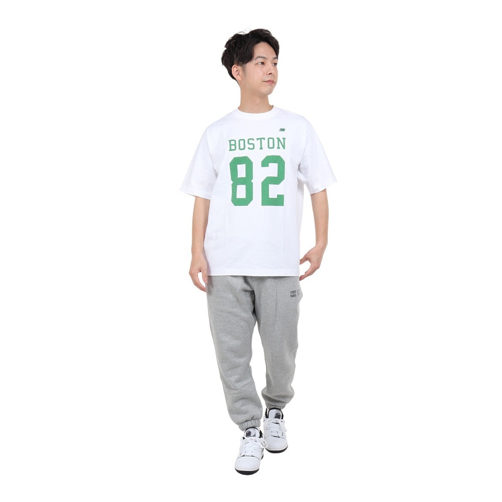 ニューバランス（new balance）（メンズ）半袖Tシャツ メンズ 900 ボストン82 ロゴプリントTシャツ AMT35148WT