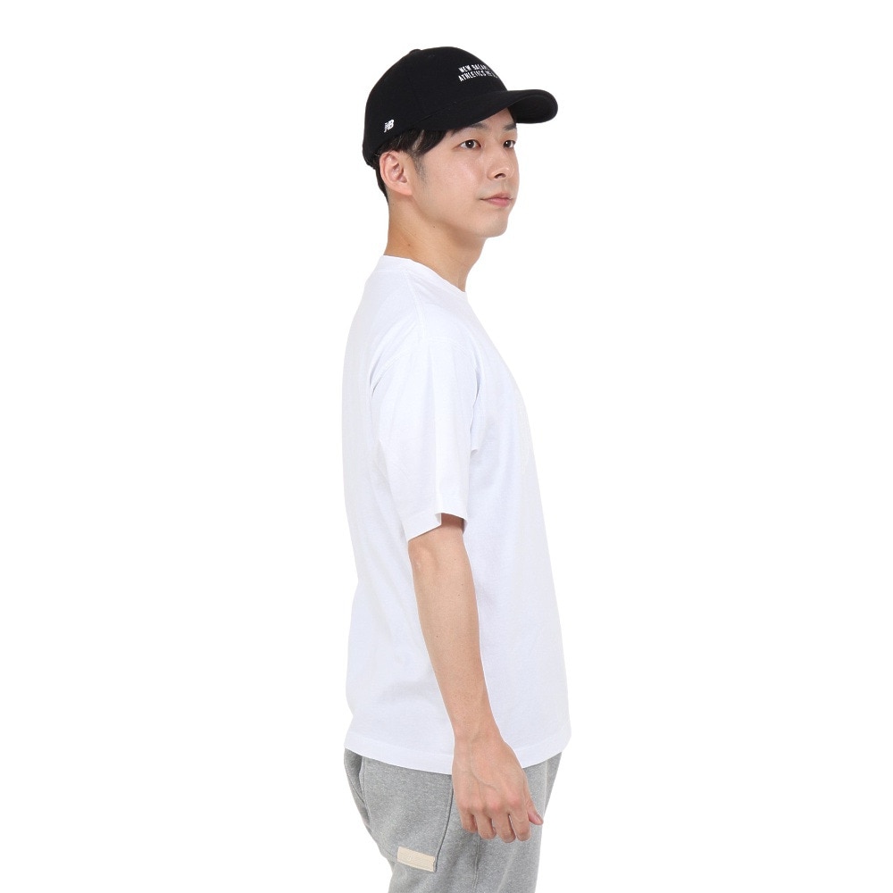 ニューバランス（new balance）（メンズ）半袖Tシャツ メンズ 白 900 ボストンロゴプリントTシャツ AMT35149WT