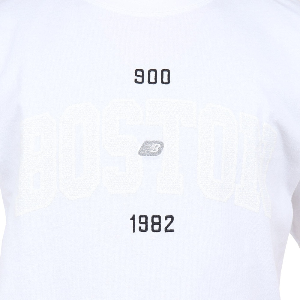 ニューバランス（new balance）（メンズ）半袖Tシャツ メンズ 白 900 ボストンロゴプリントTシャツ AMT35149WT