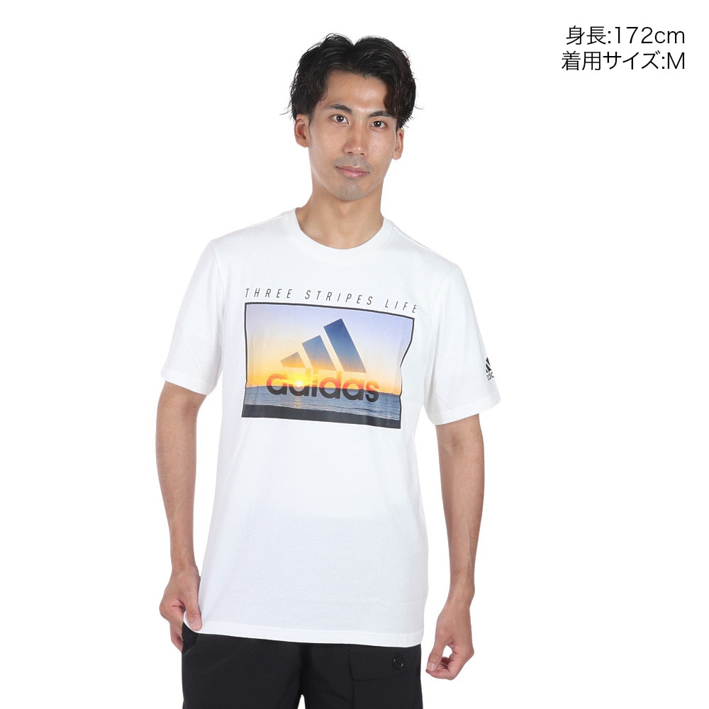 アディダス（adidas）（メンズ）半袖Ｔシャツ メンズ オーシャン グラフィック レギュラーフィットIJG10-IK4286