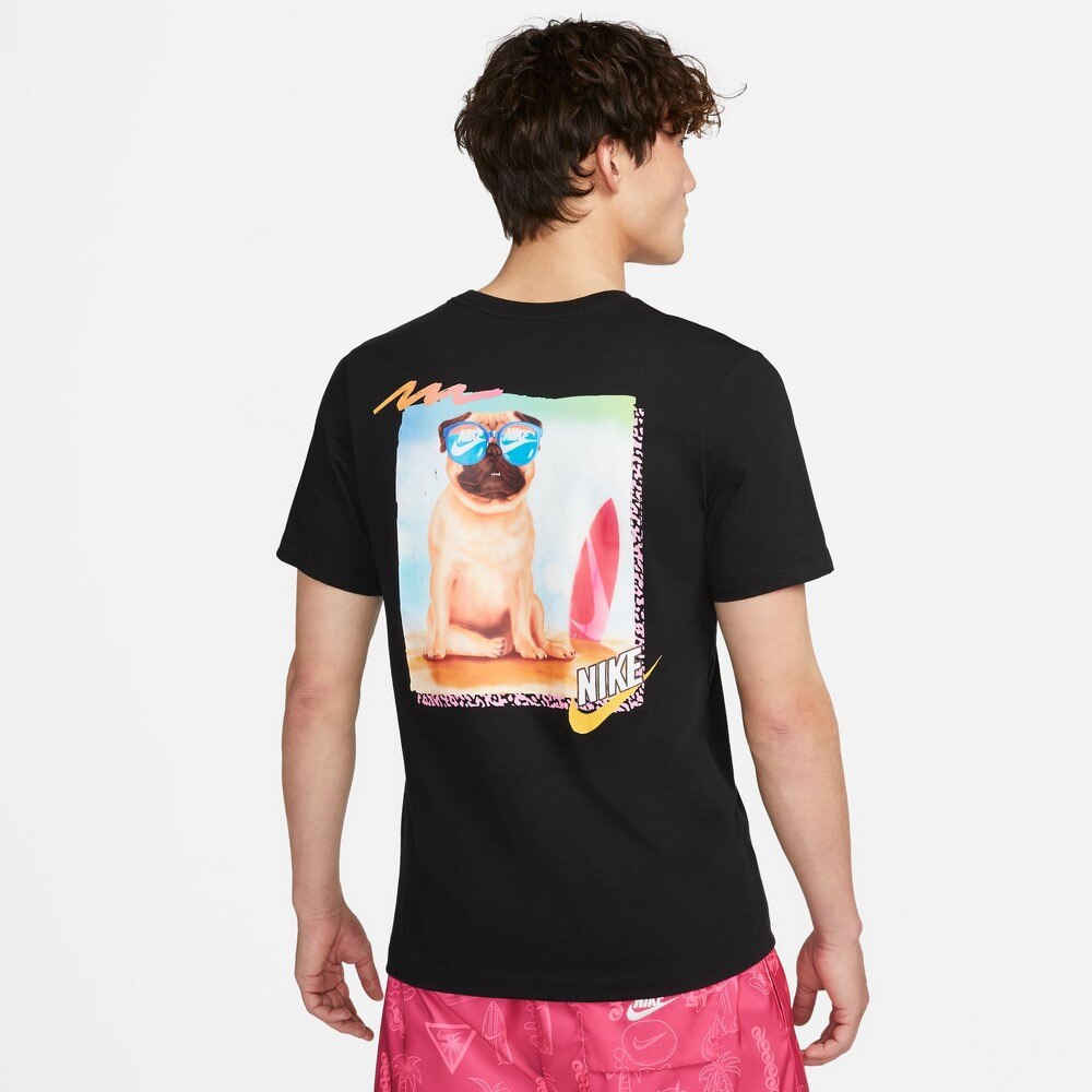ナイキ（NIKE）（メンズ）Tシャツ 半袖 黒 コットン FD6637-010 バックプリント パグ