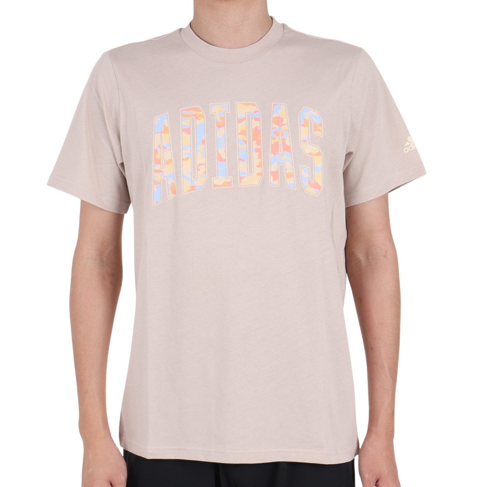 アディダス（adidas）（メンズ）半袖Tシャツ メンズ カモ グラフィック EKH82-HS3214 ベージュ