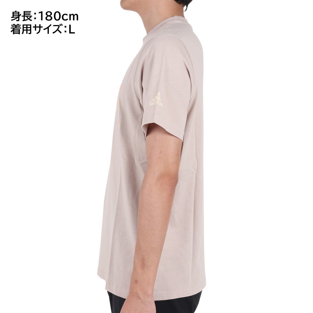 アディダス（adidas）（メンズ）半袖Tシャツ メンズ カモ グラフィック EKH82-HS3214 ベージュ