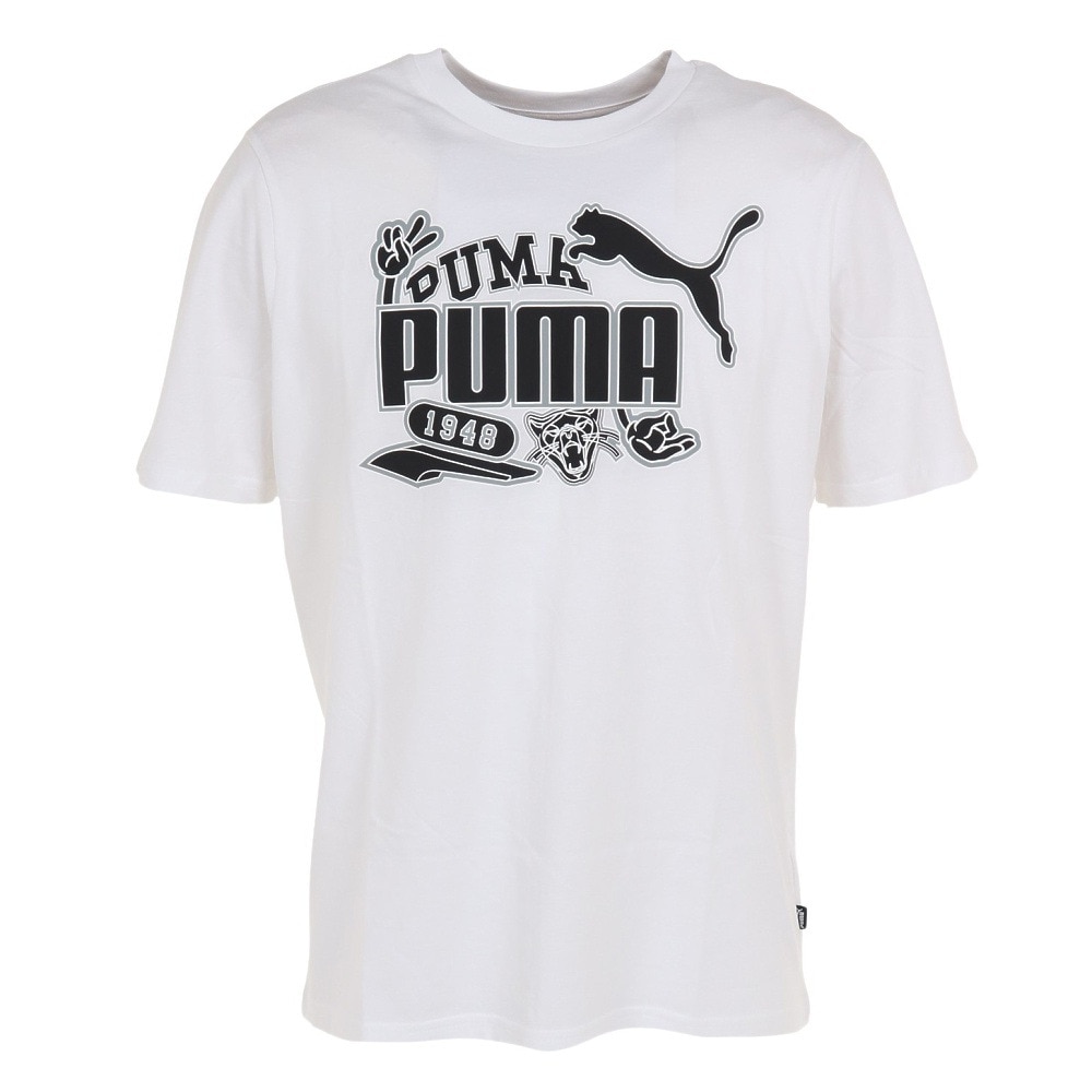 プーマ（PUMA）（メンズ）半袖Tシャツ メンズ グラフィック 675649 02 WHT ホワイト