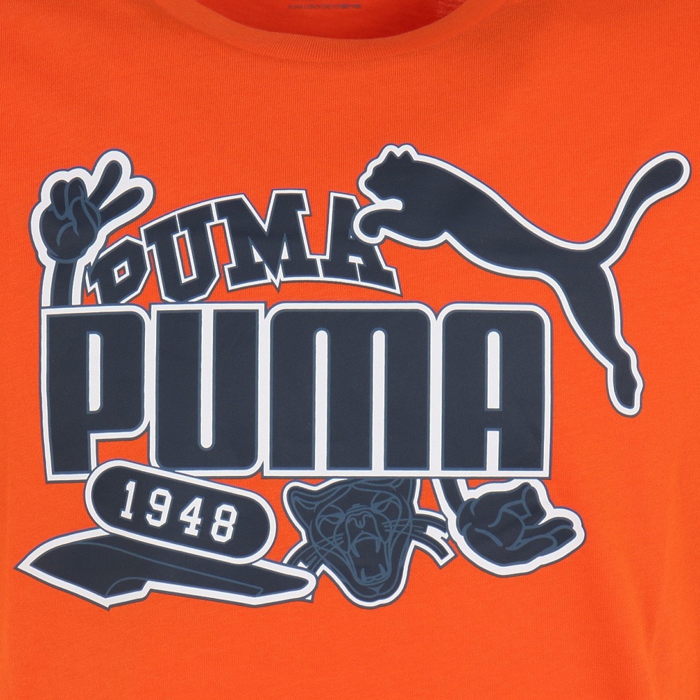 プーマ（PUMA）（メンズ）半袖Tシャツ メンズ グラフィック  675649 23 ORG オレンジ