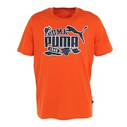 プーマ（PUMA）（メンズ）半袖Tシャツ メンズ グラフィック  675649 23 ORG オレンジ