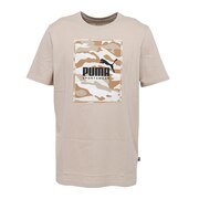 プーマ（PUMA）（メンズ）半袖Tシャツ メンズ ボックス ロゴ カモ 849085 64 BEG