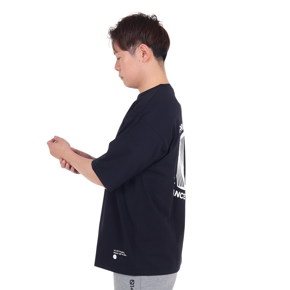 デュアリグ（DUARIG）（メンズ）ポリ天竺プリント 半袖Tシャツ 4S0012-TRCT-863HD BLK