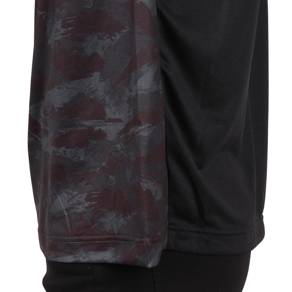 ジローム（GIRAUDM）（メンズ）ドライプラスクール SHINE BLOCK メッシュ半袖Tシャツ CT4S0016-TR863-GRSD BLK