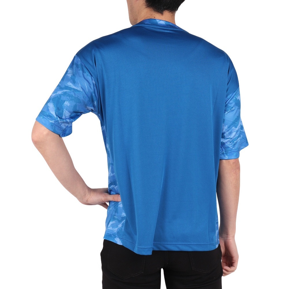 ジローム（GIRAUDM）（メンズ）ドライプラスクール SHINE BLOCK メッシュ半袖Tシャツ CT4S0016-TR863-GRSD BLU