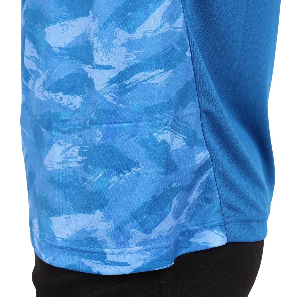 ジローム（GIRAUDM）（メンズ）ドライプラスクール SHINE BLOCK メッシュ半袖Tシャツ CT4S0016-TR863-GRSD BLU