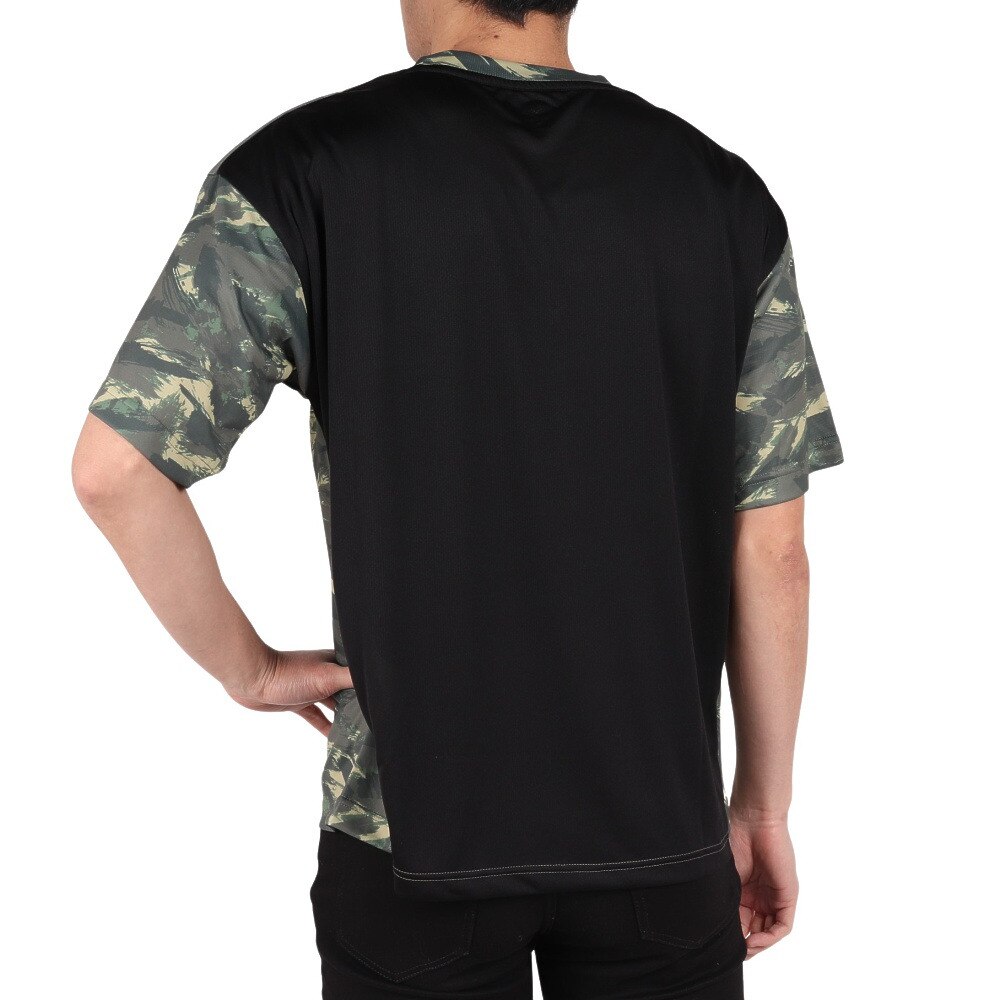 ジローム（GIRAUDM）（メンズ）ドライプラスクール SHINE BLOCK メッシュ半袖Tシャツ CT4S0016-TR863-GRSD KHK