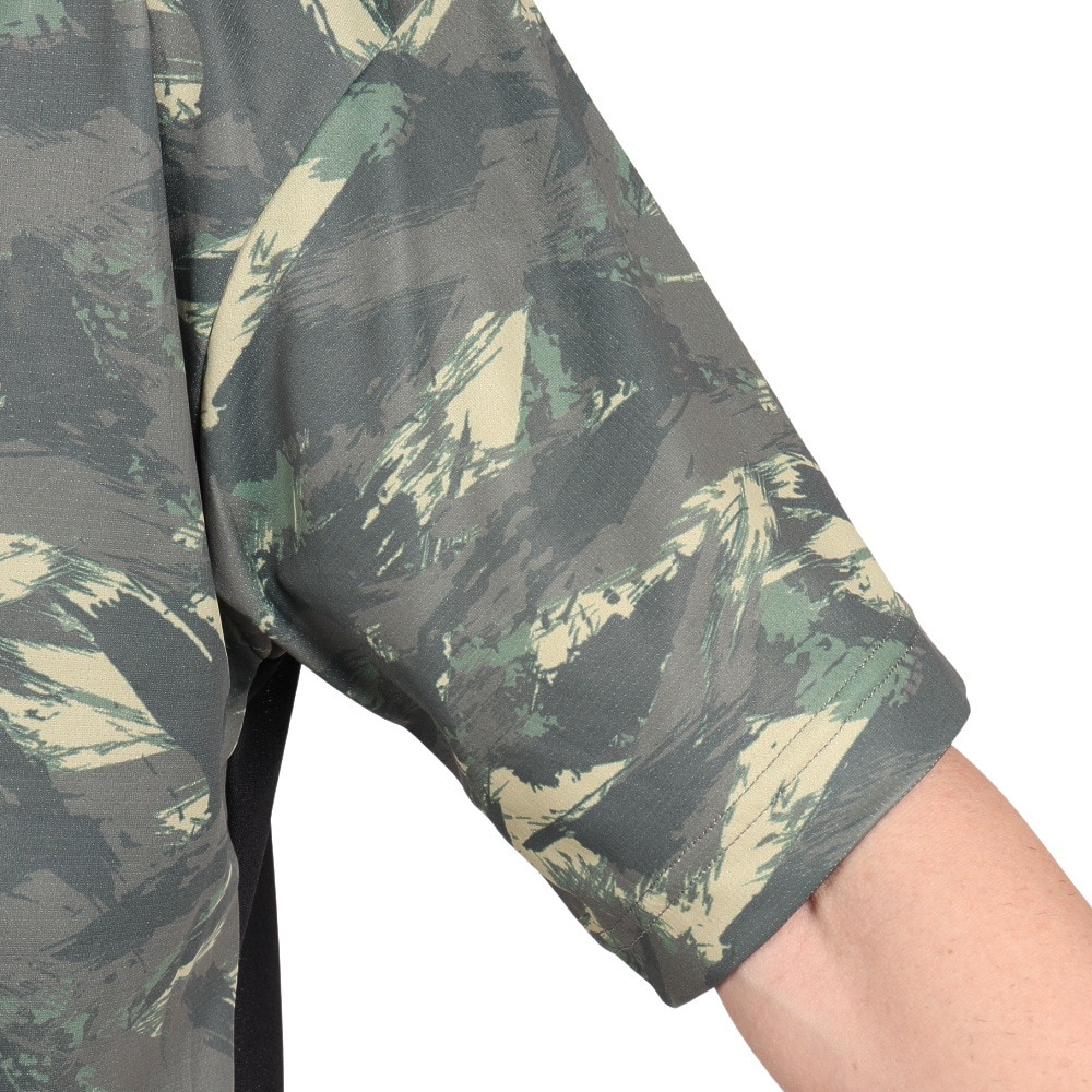 ジローム（GIRAUDM）（メンズ）ドライプラスクール SHINE BLOCK メッシュ半袖Tシャツ CT4S0016-TR863-GRSD KHK