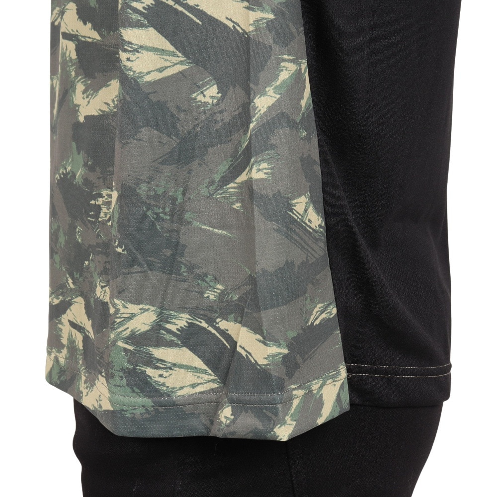 ジローム（GIRAUDM）（メンズ）ドライプラスクール SHINE BLOCK メッシュ半袖Tシャツ CT4S0016-TR863-GRSD KHK