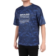 ジローム（GIRAUDM）（メンズ）ドライプラスクール SHINE BLOCK メッシュ半袖Tシャツ CT4S0016-TR863-GRSD NVY