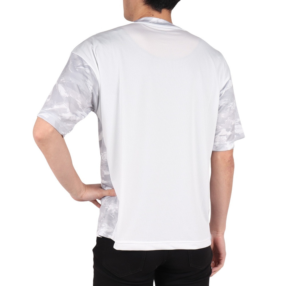 ジローム（GIRAUDM）（メンズ）ドライプラスクール SHINE BLOCK メッシュ半袖Tシャツ CT4S0016-TR863-GRSD WHT