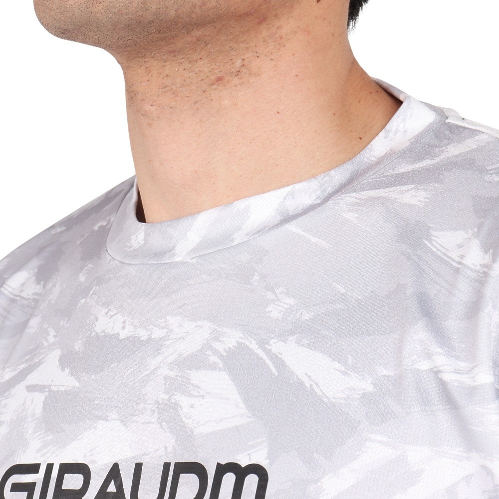 ジローム（GIRAUDM）（メンズ）ドライプラスクール SHINE BLOCK メッシュ半袖Tシャツ CT4S0016-TR863-GRSD WHT
