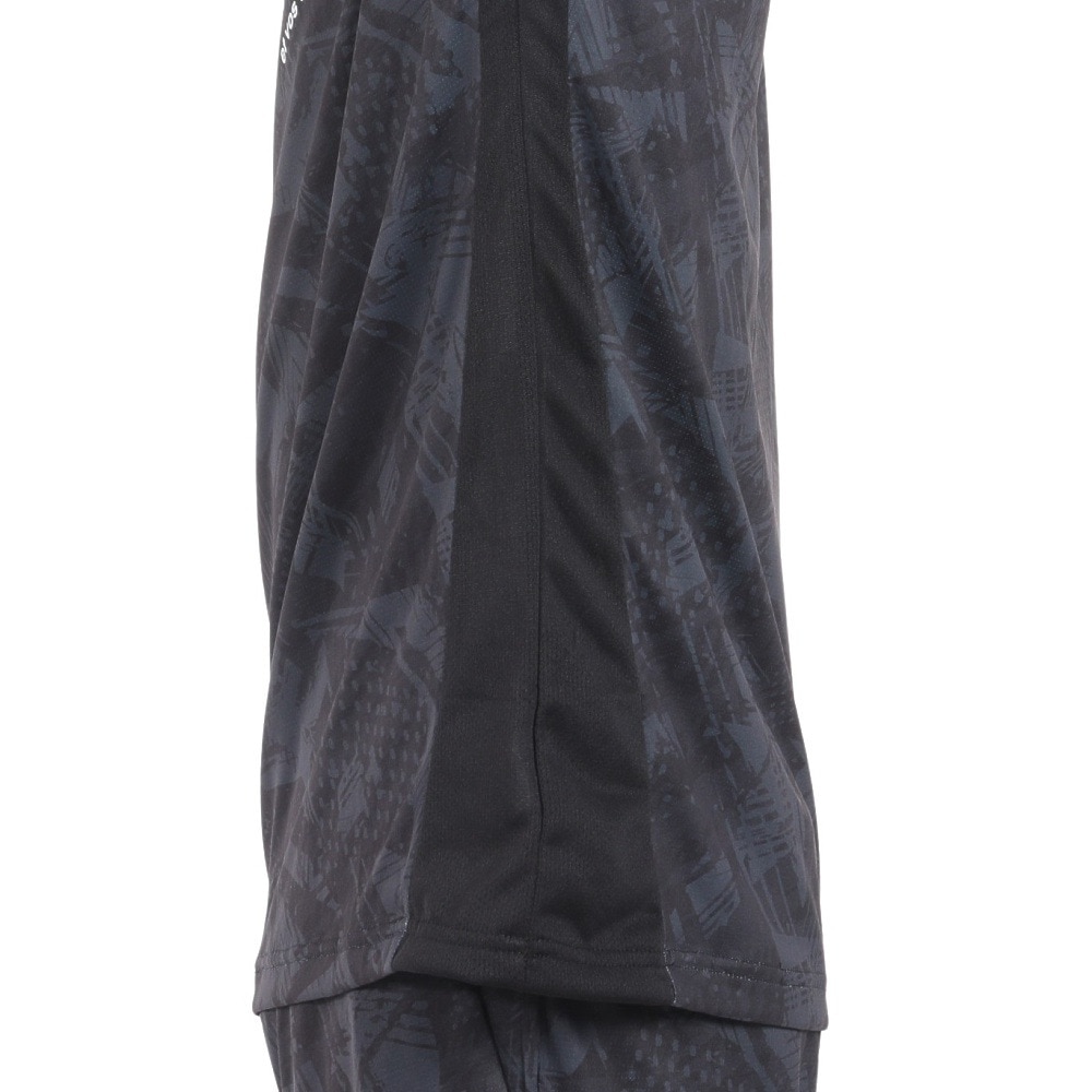 ジローム（GIRAUDM）（メンズ）ドライプラスクール SHINE BLOCK メッシュ半袖Tシャツ CT4S0017-TR863-GRSD BLK