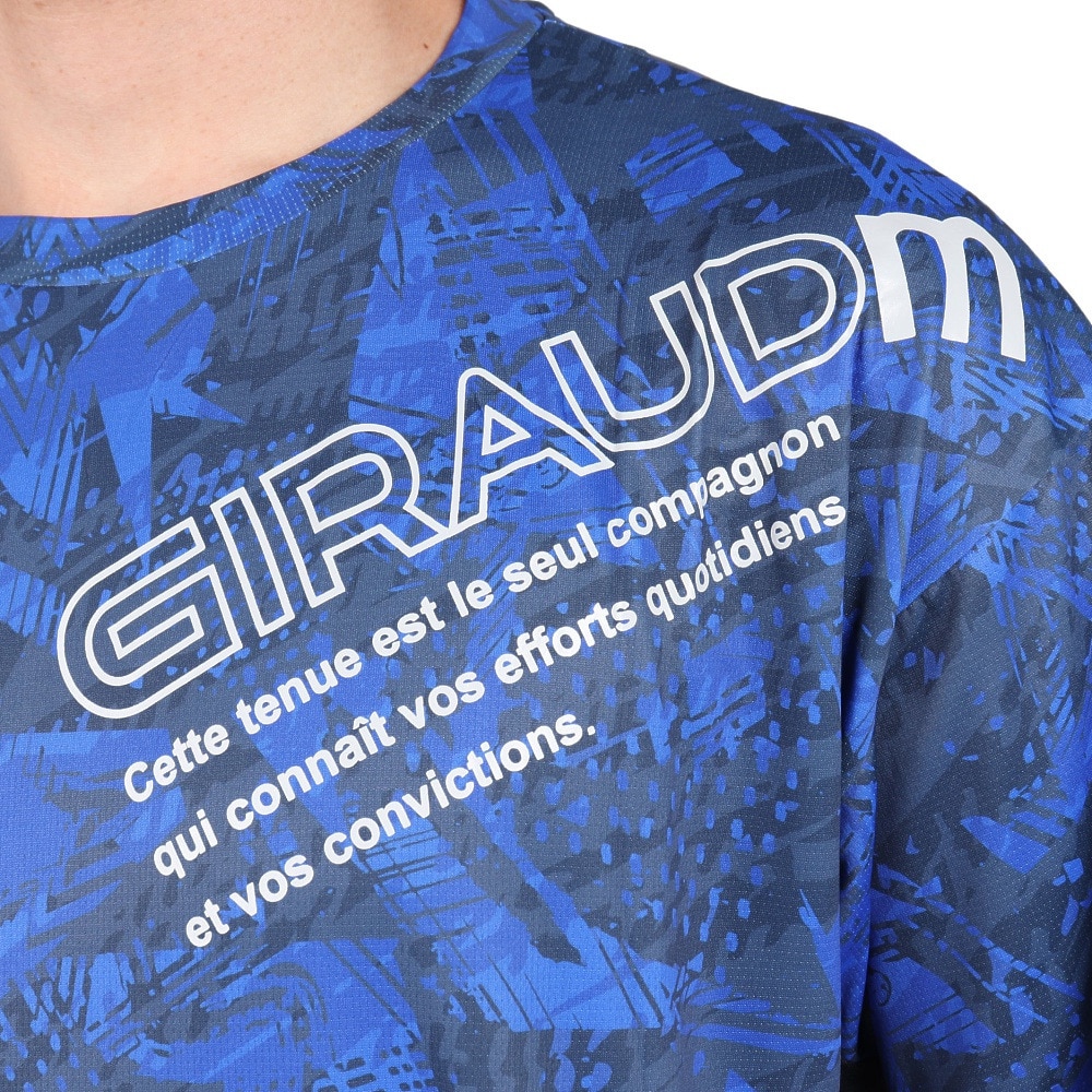 ジローム（GIRAUDM）（メンズ）ドライプラスクール SHINE BLOCK メッシュ半袖Tシャツ CT4S0017-TR863-GRSD NVY