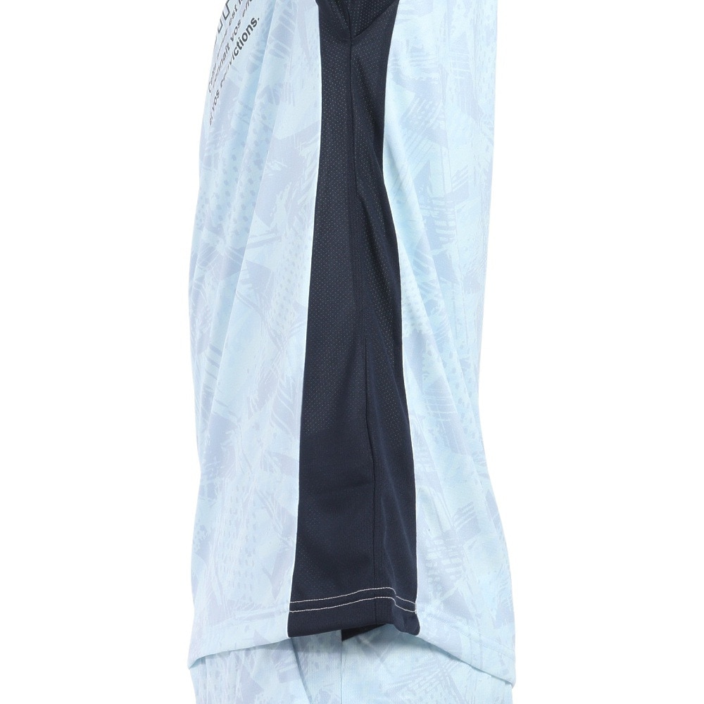 ジローム（GIRAUDM）（メンズ）ドライプラスクール SHINE BLOCK メッシュ半袖Tシャツ CT4S0017-TR863-GRSD SAX