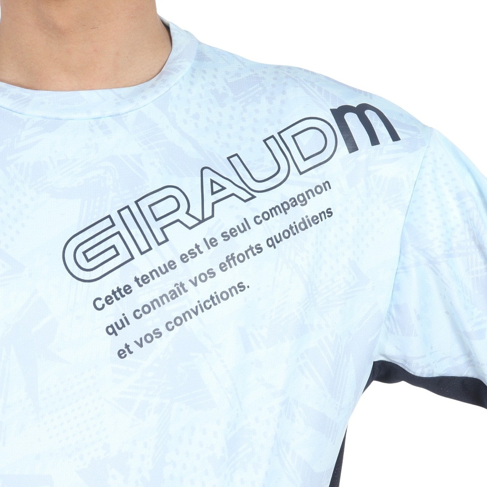 ジローム（GIRAUDM）（メンズ）ドライプラスクール SHINE BLOCK メッシュ半袖Tシャツ CT4S0017-TR863-GRSD SAX
