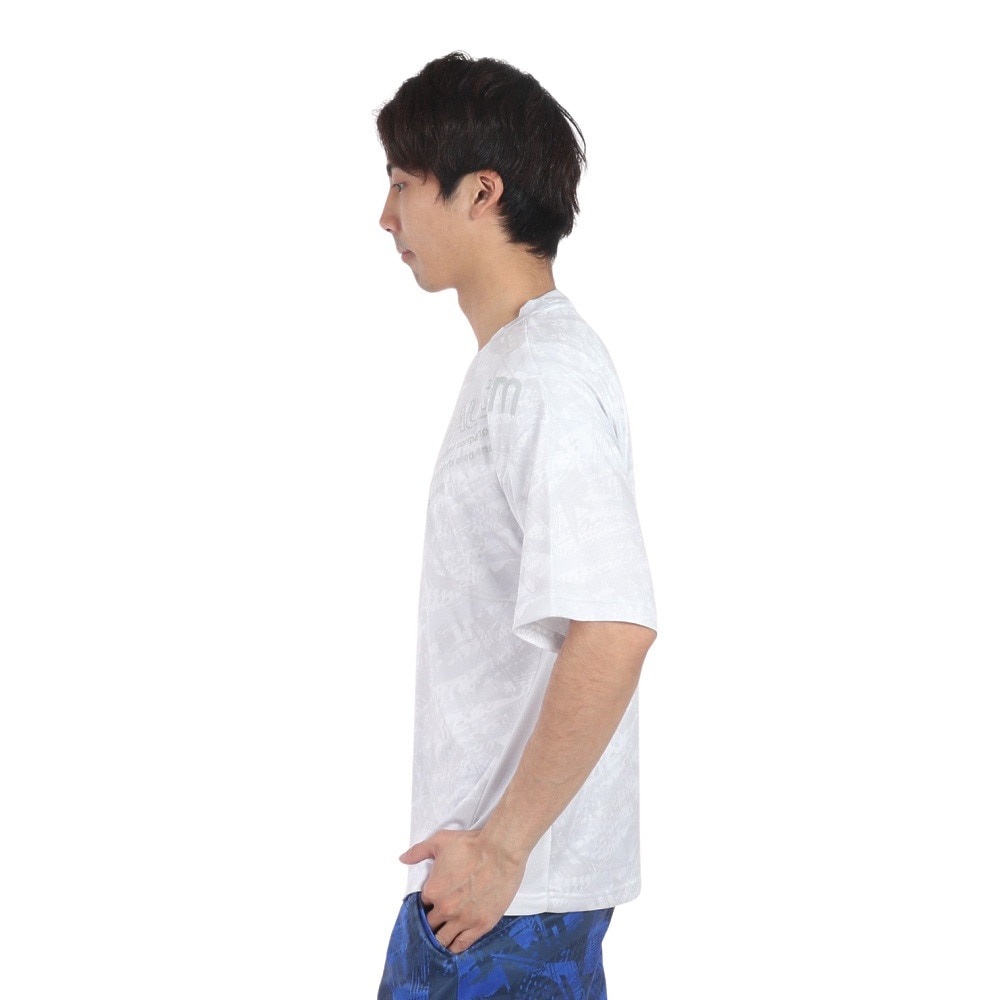 ジローム（GIRAUDM）（メンズ）ドライプラスクール SHINE BLOCK メッシュ半袖Tシャツ CT4S0017-TR863-GRSD WHT