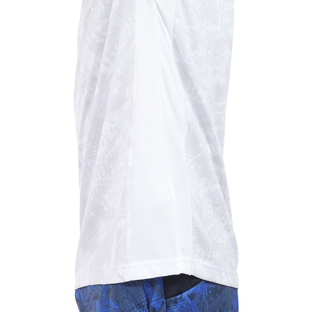 ジローム（GIRAUDM）（メンズ）ドライプラスクール SHINE BLOCK メッシュ半袖Tシャツ CT4S0017-TR863-GRSD WHT