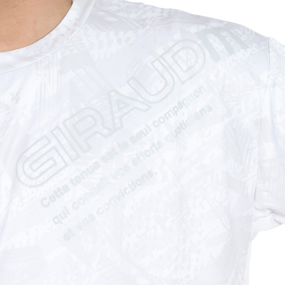 ジローム（GIRAUDM）（メンズ）ドライプラスクール SHINE BLOCK メッシュ半袖Tシャツ CT4S0017-TR863-GRSD WHT