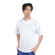 ジローム（GIRAUDM）（メンズ）ドライプラスクール SHINE BLOCK メッシュ半袖Tシャツ CT4S0017-TR863-GRSD WHT