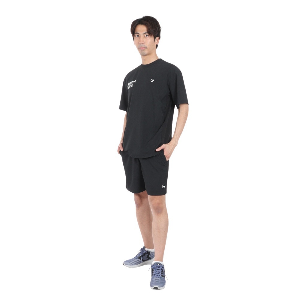 ジローム（GIRAUDM）（メンズ）絶耐撥水 UV WOVEN 半袖Tシャツ CT4S0074-TR863-GRSD BLK