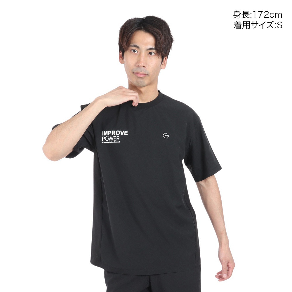 ジローム（GIRAUDM）（メンズ）絶耐撥水 UV WOVEN 半袖Tシャツ CT4S0074-TR863-GRSD BLK