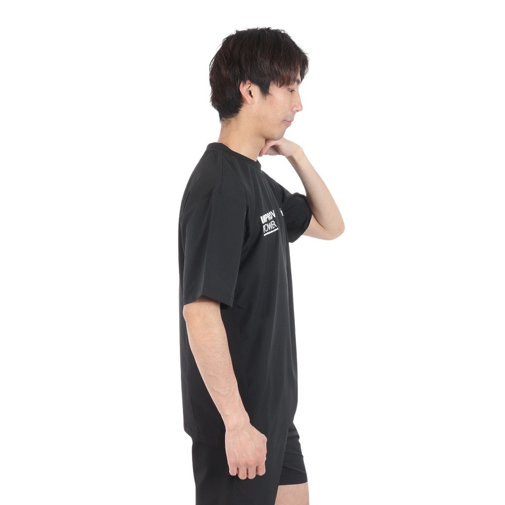 ジローム（GIRAUDM）（メンズ）絶耐撥水 UV WOVEN 半袖Tシャツ CT4S0074-TR863-GRSD BLK