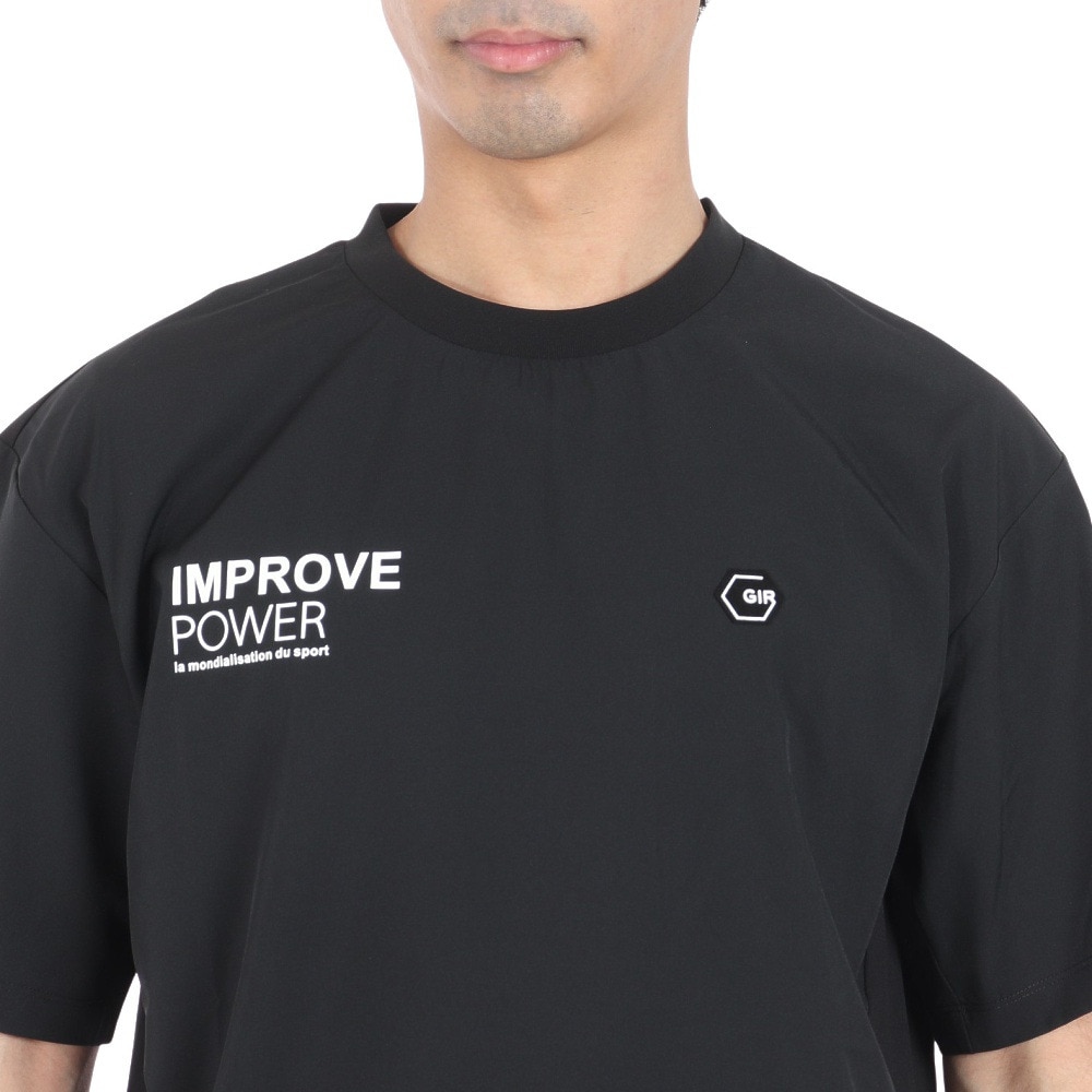ジローム（GIRAUDM）（メンズ）絶耐撥水 UV WOVEN 半袖Tシャツ CT4S0074-TR863-GRSD BLK