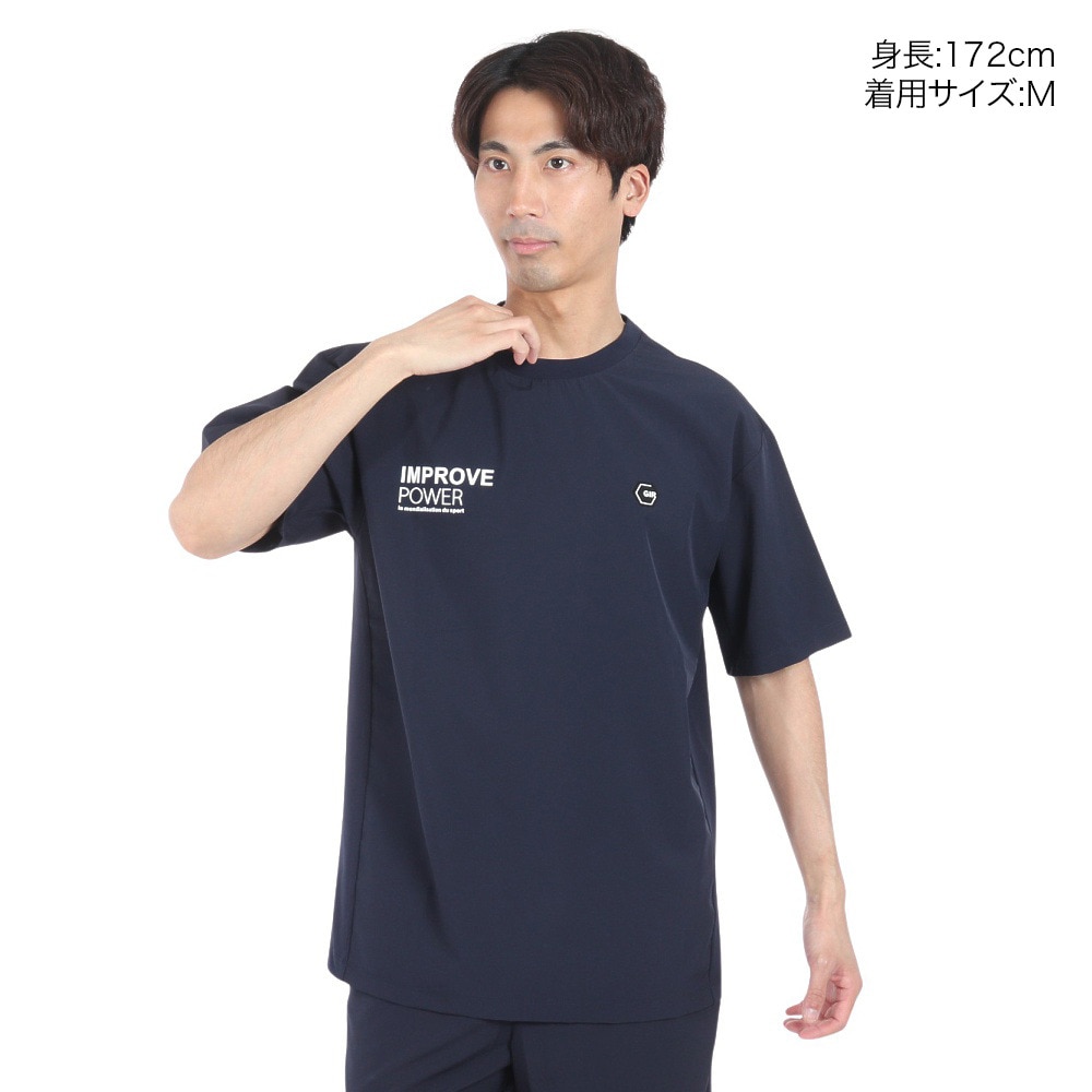 ジローム（GIRAUDM）（メンズ）絶耐撥水 UV WOVEN 半袖Tシャツ CT4S0074-TR863-GRSD NVY