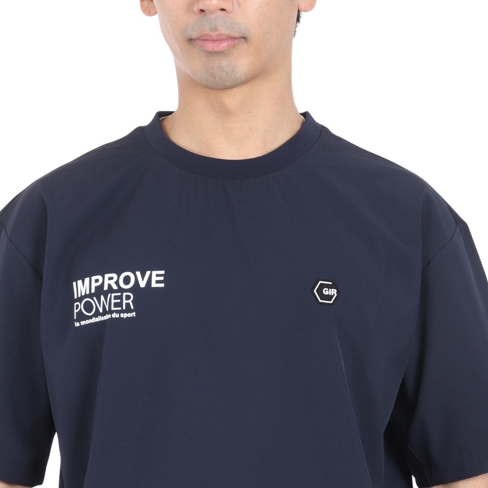 ジローム（GIRAUDM）（メンズ）絶耐撥水 UV WOVEN 半袖Tシャツ CT4S0074-TR863-GRSD NVY